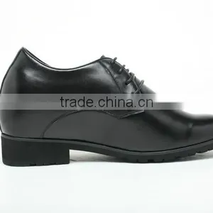 Black Genuine Leather Height Increasing Elevator Shoes for Men thumbnail-3