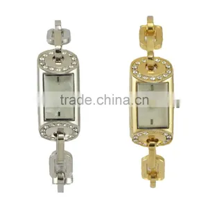 New Models Alloy Square Diamond Chain Bracelet Girl Latest Hand Watch thumbnail-5