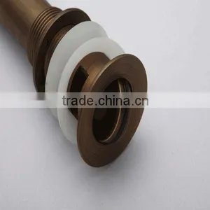 Antique Brass Waste Drain Basin Sink Pop up Waste Faucet Accessories Pop Up Vessel Sink Drain 0729 thumbnail-1