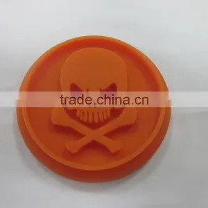 FDA LFGB DGCCRF FOOD GRADE Halloween Gift Silicone SKULL Design Cookie Stamp thumbnail-3