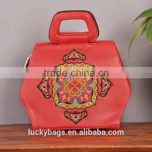 China Embroidery Original National Handbag Big Bulk Women Handbag thumbnail-2
