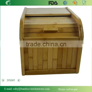 DX005/ Bamboo Oddment Rice Rolltop Rolling Box Storage Bin thumbnail-1