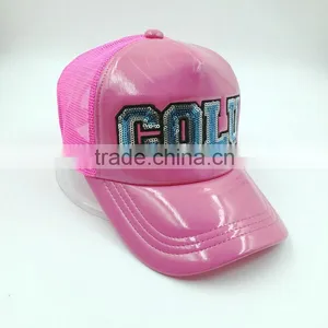 Custom Design You Own Trucker Hat PU Leather thumbnail-2