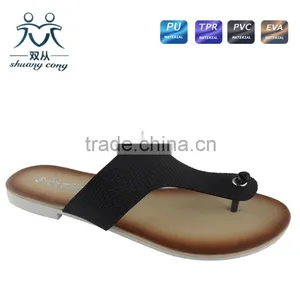 China Shoe Factory Hot Sale Slipper Flip Flop for Lady Women thumbnail-3