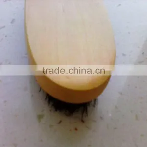 Factory Price Cheap Round Shape Wooden Shoes Brush thumbnail-3