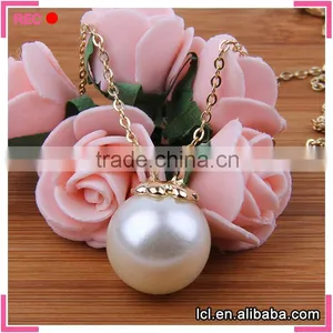 Chinese Freshwater Imitation Pearl Necklace, Imitation Pearl Chain Necklace Designs Bridal thumbnail-1