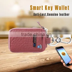 Small Mini GPS Security Bluetooth Genuine Leather Key Wallet Wholesale thumbnail-1