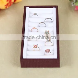 Factory Wholesale Custom High-grade PU Leather Jewelry Box, Brown Display Box thumbnail-2