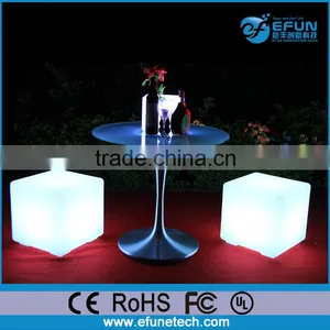 RGB Color Changing Illuminated 3d Cube Light,led Colorful Light up Cube Chair thumbnail-1