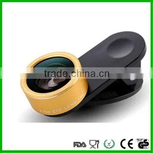 Fisheye Lens Wide Angle Macro 3 in 1 Universal Clip Camera Cell Mobile Phone Lens For IPhone 4 5 6 Plus thumbnail-1