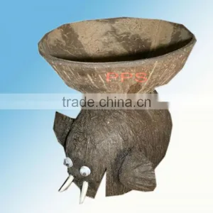 Coconut Shell Candle Holder thumbnail-1
