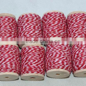 1mm*110yds Double Colored Twisted Baker Cotton Twine for Gift Packing Cooking Party Wedding Decorating and DIY thumbnail-4