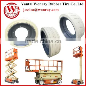 Airless Tire Rim Solid Wheel for JLG Scissor Lift Platform 323*100 406*125 thumbnail-1