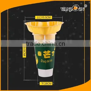 PP Split Boba Tea Cup With Snack Bowl 700ml thumbnail-6