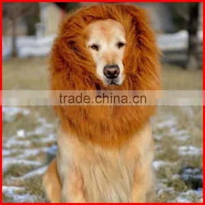 Festival Party Pet Costume - Lion Mane Wig for Large Dogs Brown thumbnail-6