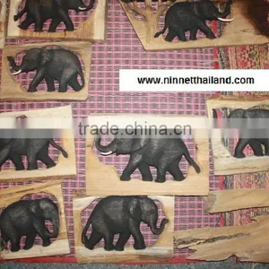 Wood Carved Elephant thumbnail-1