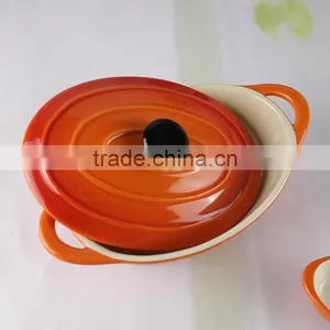 China Factory Supplier Custom Design Cookware Ceramic Casserole Set thumbnail-4