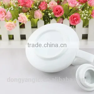 Bulk Supply Wholesale Cheap Custom Logo Euro Style White Porcelain Tea Pot, Cheap Ceramic Teapot thumbnail-4