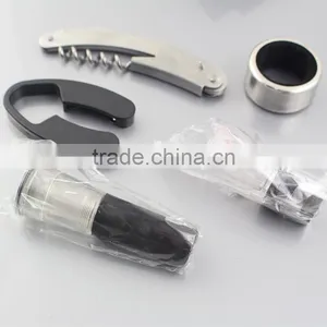 Gift Set Kit of 5 Pieces Corkscrew Pourer Wine Opener Set Wine Accessories thumbnail-3