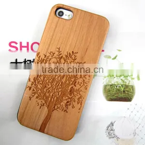 Engraving Custom Pattern Wood Phone Cover Bamboo Mobile Phone Case for IPhone 5S SE thumbnail-6