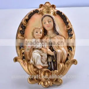 Wall Hanging Decoration Virgin Mary and Baby Jesus Statue thumbnail-1