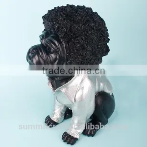 Stylish Design Resin Black English Bulldogs Statues for Sale thumbnail-2