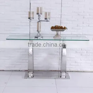2016 Fashionable Model Terpered Glass Top Console Table thumbnail-3