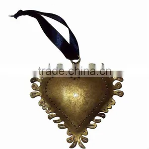 Metal Heart Shape Decoration, Heart Shape Metal Christmas Decorations, Metal Hanging Heart Decoration, 2013 Christmas Decoration thumbnail-1