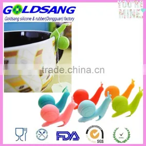 6pcs Cute Snail Shape Silicone Tea Bag Holder thumbnail-3