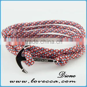 Wholesale Paracord Handmade Rope Wristband Anchor Bracelet With 2mm Rope thumbnail-3