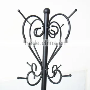 RH-4737 Multifunctional Metal Standing Coat Rack With Umbrella Holder Hat Clothes Coat Rack thumbnail-5
