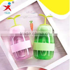 Creative Glass Portable Cup Lovely Home With Cover Glass Glass Bottle With a Cup of Tea Cups thumbnail-1