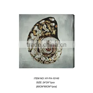 Handmade Nature Oil Painting Seashell for Home Decoration thumbnail-1