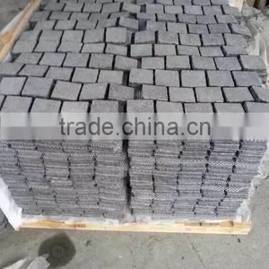 Black Granite Mesh Paving Cheap Black Paver Granite Paving Stone thumbnail-2