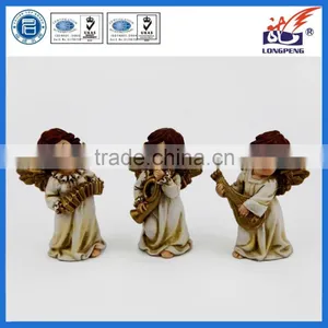 Resin Musical Cherub Angel Figurines Nativity Figures Musical Instruments Italy thumbnail-1