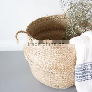 Natural Flower Seagrass Basket ,set of 3 thumbnail-2