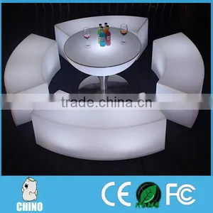 Polyethylene Plastic Furniture Outdoor Furniture Portable LED Chair Stool thumbnail-2