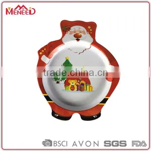 Christmas Holiday Products New Design Lovely Cookie Platter Santa Claus Shaped Melamine Plate thumbnail-1