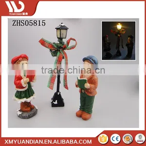 Polyresin Ornaments Resin Craft Outdoor Christmas Street Light Decoration For Garden Yard thumbnail-1