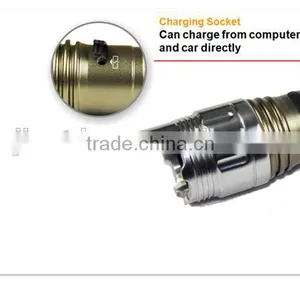 Outdoor Aluminum Rechargeable Flashlight With 4 Shifts and Magnet thumbnail-2