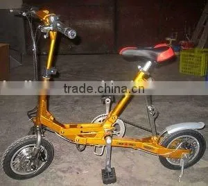 Foldable Electric Bicycles Yellow thumbnail-1