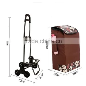 3 Wheels Stair Climber Foldable Shopping Trolley Bag With Seat thumbnail-5