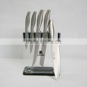 Slip-proof Hollow Handle Knife With Acrylic Knife Stand thumbnail-1
