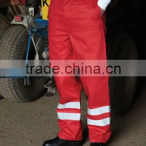 Cotton Cargo Pocket Work Pants for Men EN471 Hi Viz Reflective Trousers thumbnail-1