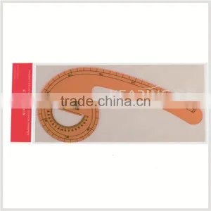 Kearing Plastic 45cm FRENCH CURVE RULER / Economical Garment Rulers With Protractor # 6045B thumbnail-2