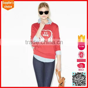 Hot Fashion Long Sleeve Custom Lady Sweater Free Knitting Patterns Intarsia thumbnail-1