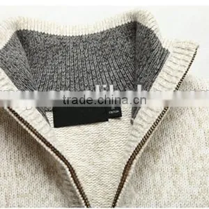 Autumn and Winter Wool Knitting Pattern 1/4 Zipper Fashion Men Pullover thumbnail-4