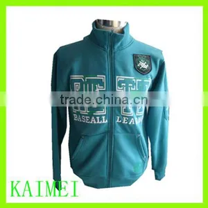 Wholesale Zipper Jacket Sweatshirt Without Hood for Men thumbnail-1