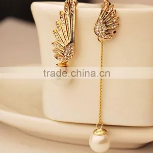 Zm33723a Fashion Jewelry 2017 Latest Unique Design Gold Plated Earrings thumbnail-1