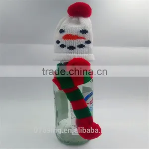 Doll Wearing Cute Knitted Cap and Knitted Scarf Decoration Toy Knitted Hat and Knitted Scarf thumbnail-1